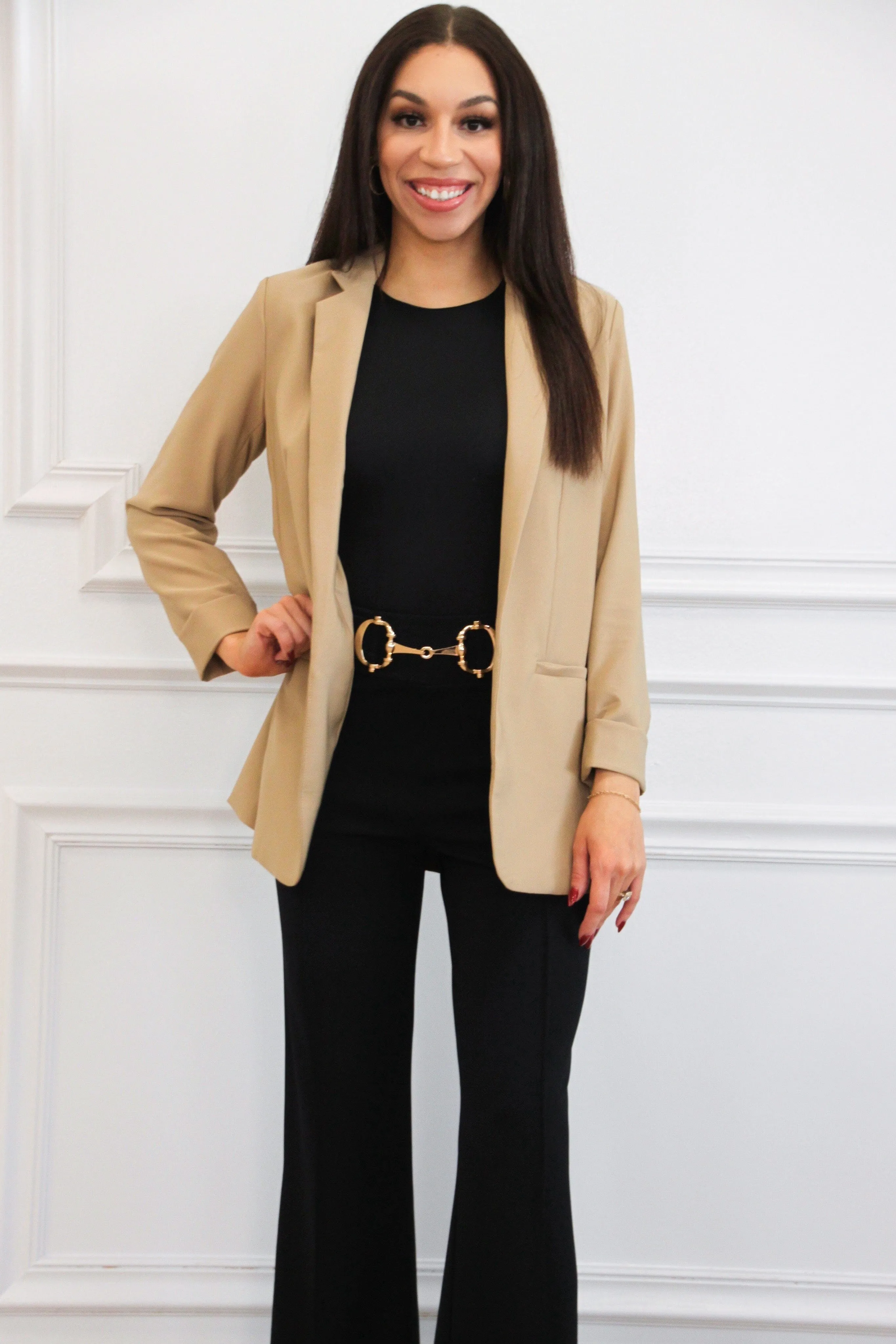 Back to Business Blazer: Taupe