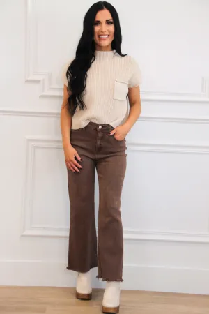 Everyday Easy Pocket Sweater: Sand Beige