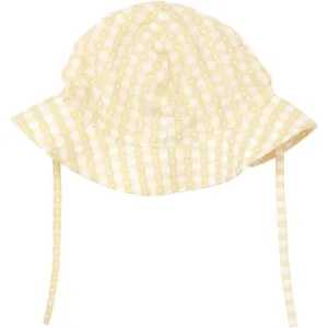 Flss Soft Yellow Heart Gingham Olivia Sunhat