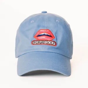 Foray Golf Lips Logo Hat - Ice Blue