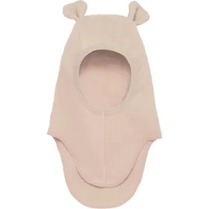 Huttelihut Balaclava Ears Cotton Fleece Mahogany Rose