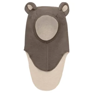 Huttelihut Brown Melange Balaclava Wool Fleece W. Lin.