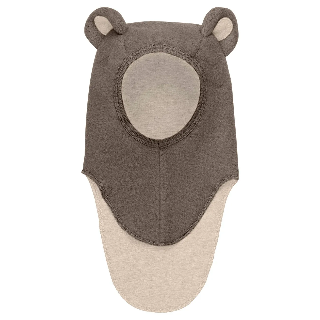 Huttelihut Brown Melange Balaclava Wool Fleece W. Lin.