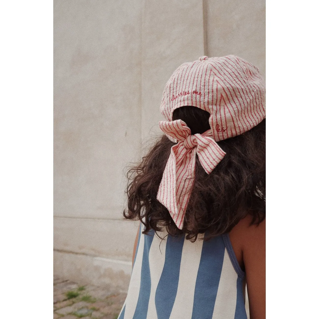 Konges Sljd Ellie Bow Cap Amour Stripe