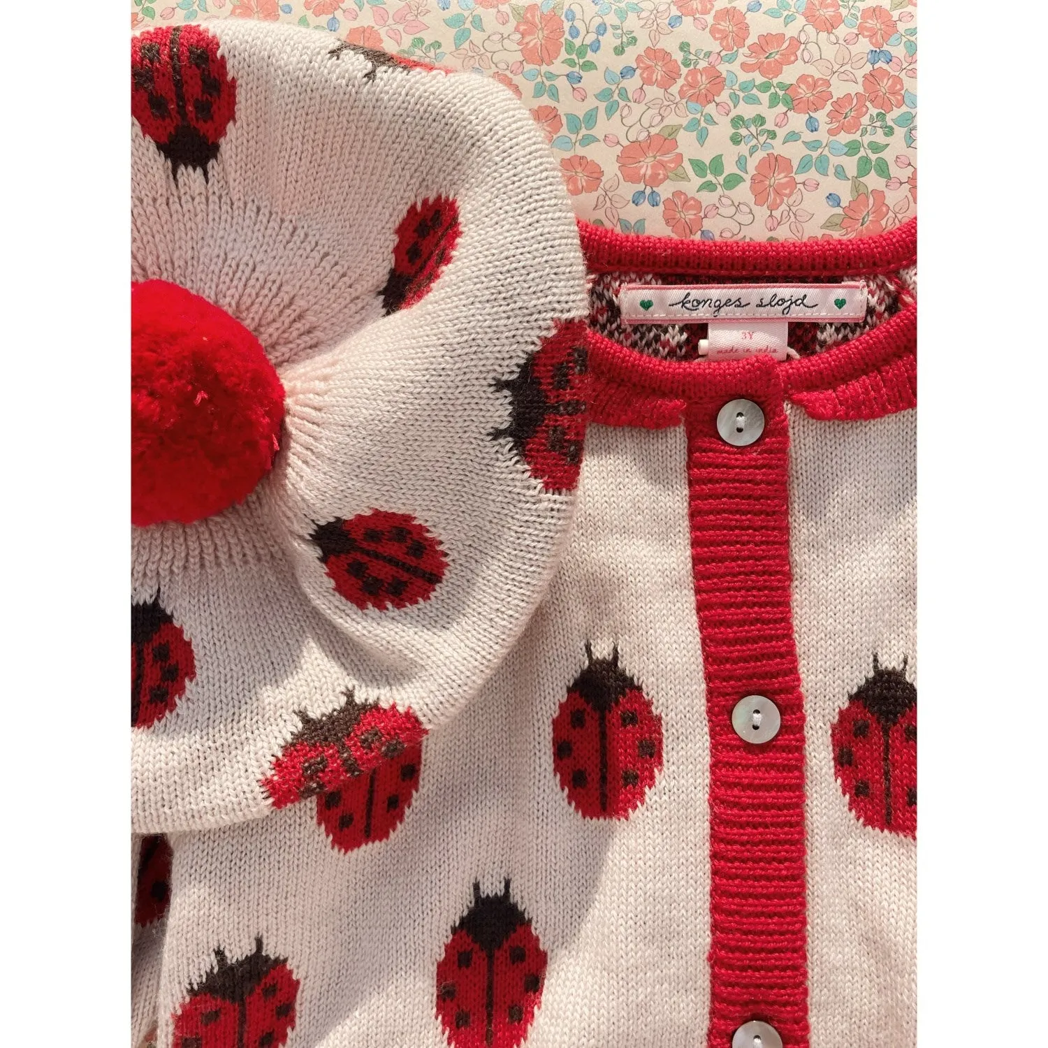 Konges Sljd Ladybug Belou Knit Beret