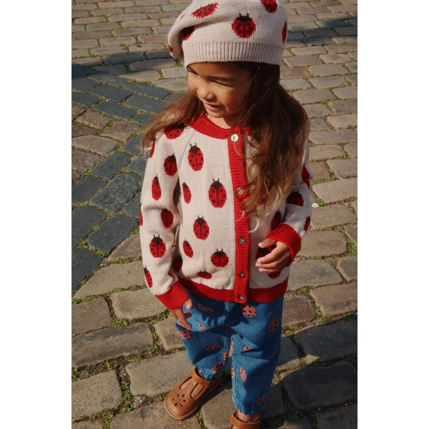Konges Sljd Ladybug Belou Knit Beret