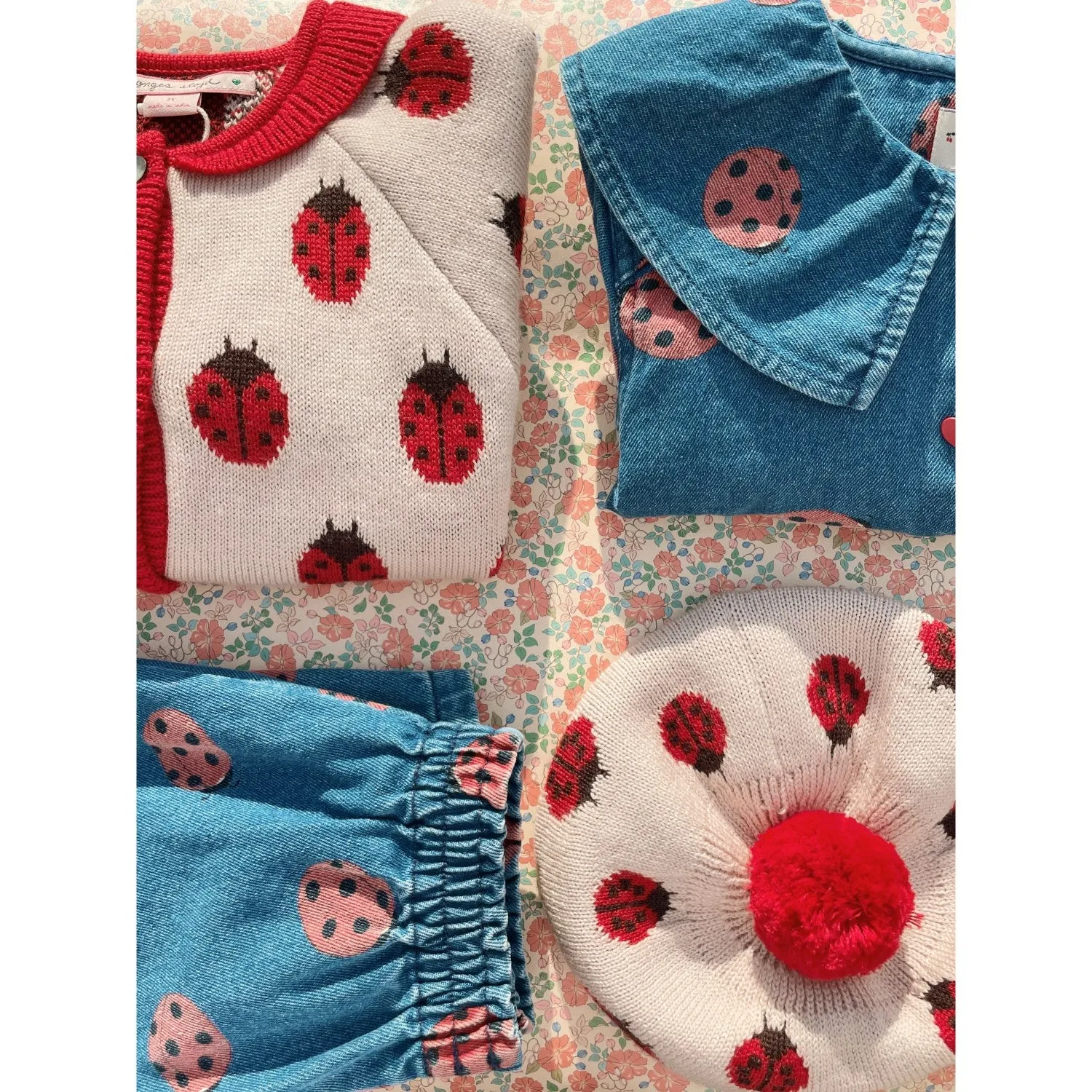 Konges Sljd Ladybug Belou Knit Beret