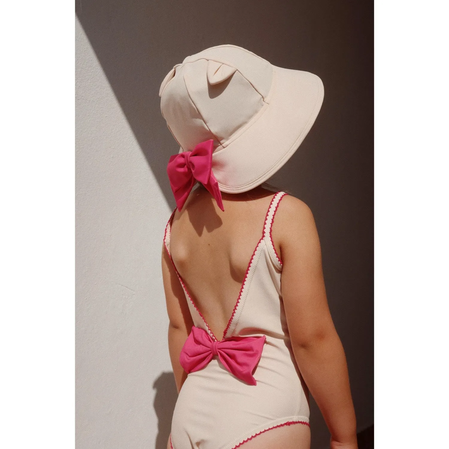 Konges Sljd Soft Pink Kitty Cat Sun hat Grs