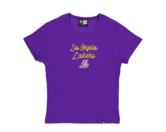 Lakers Women's Pinstripe SS Tee