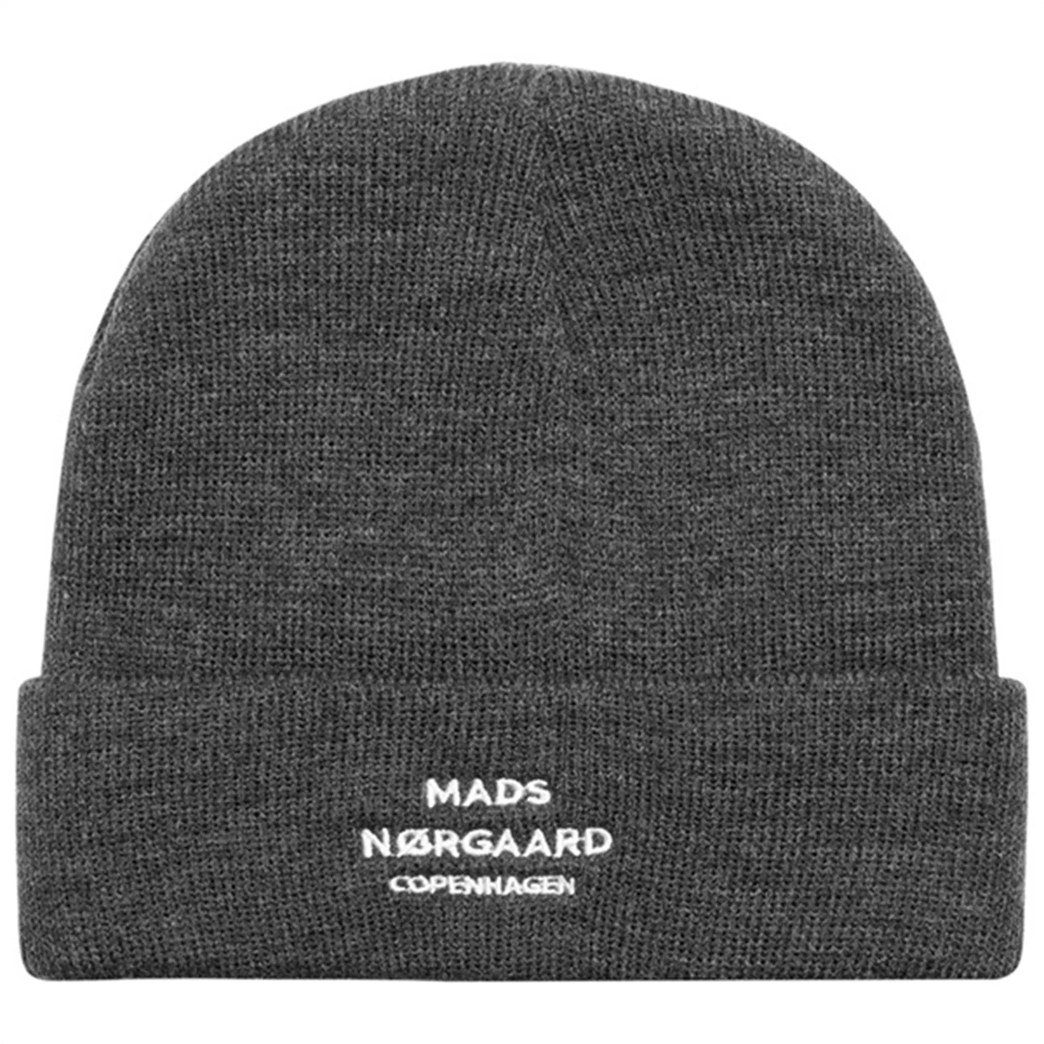 Mads Nrgaard Isak Logo Ambas Beanie Charcoal Melange