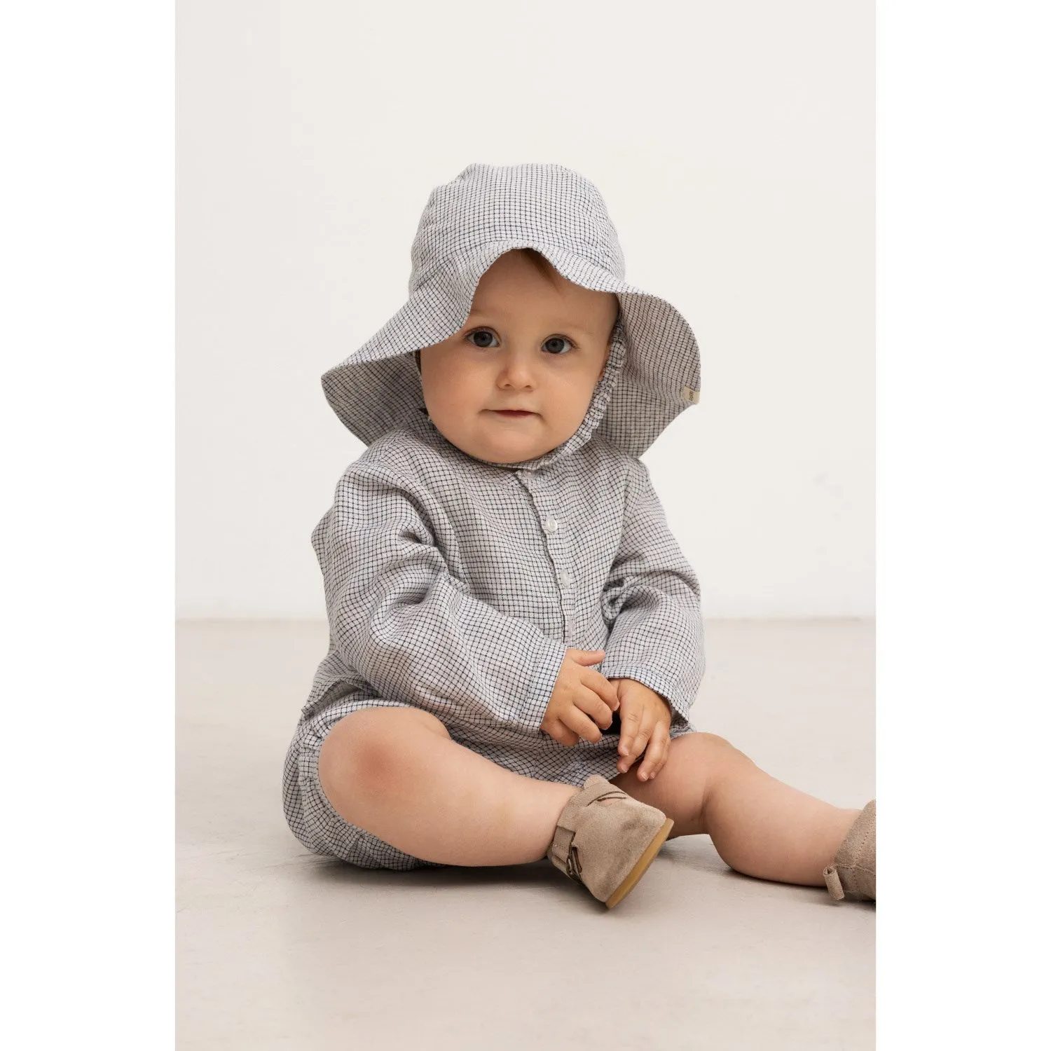 MarMar Linen Mini Check Alba Baby L Hat