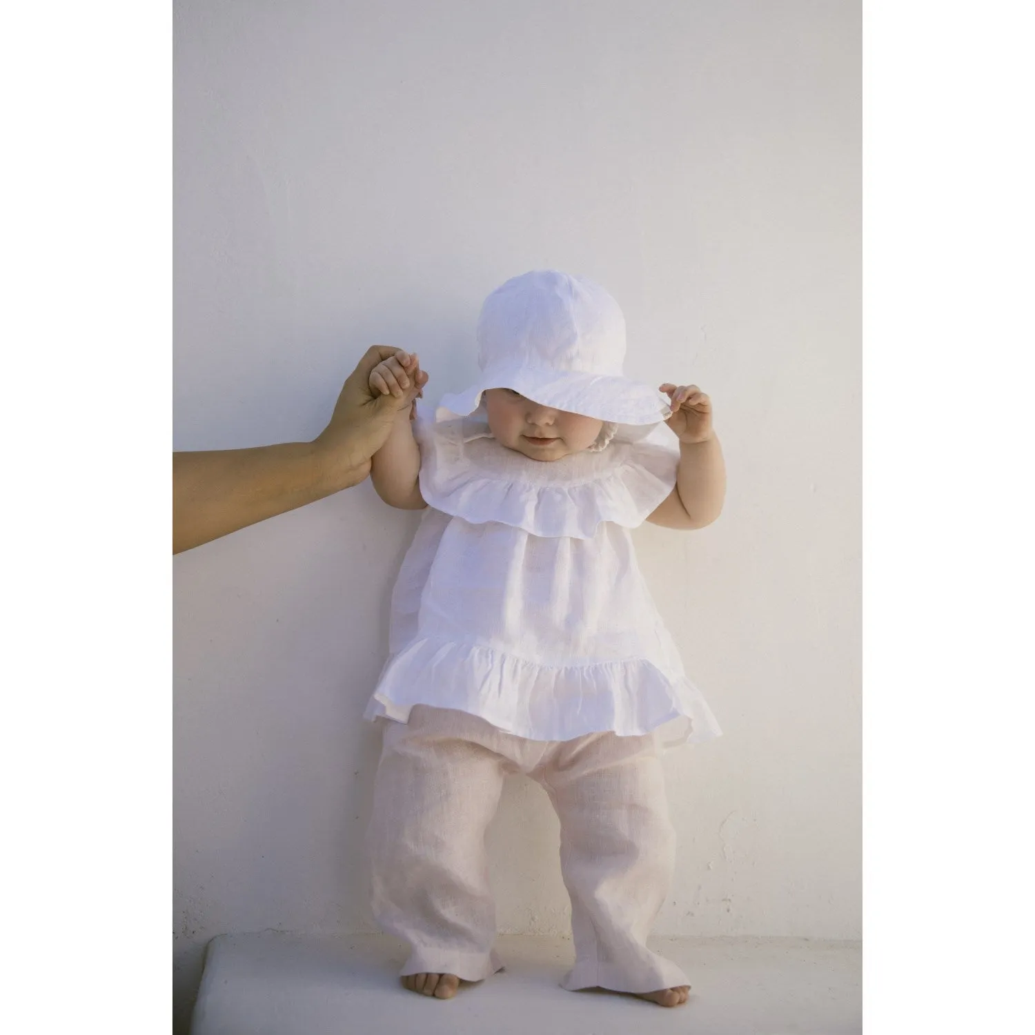 MarMar Linen White Alba Baby L Hat