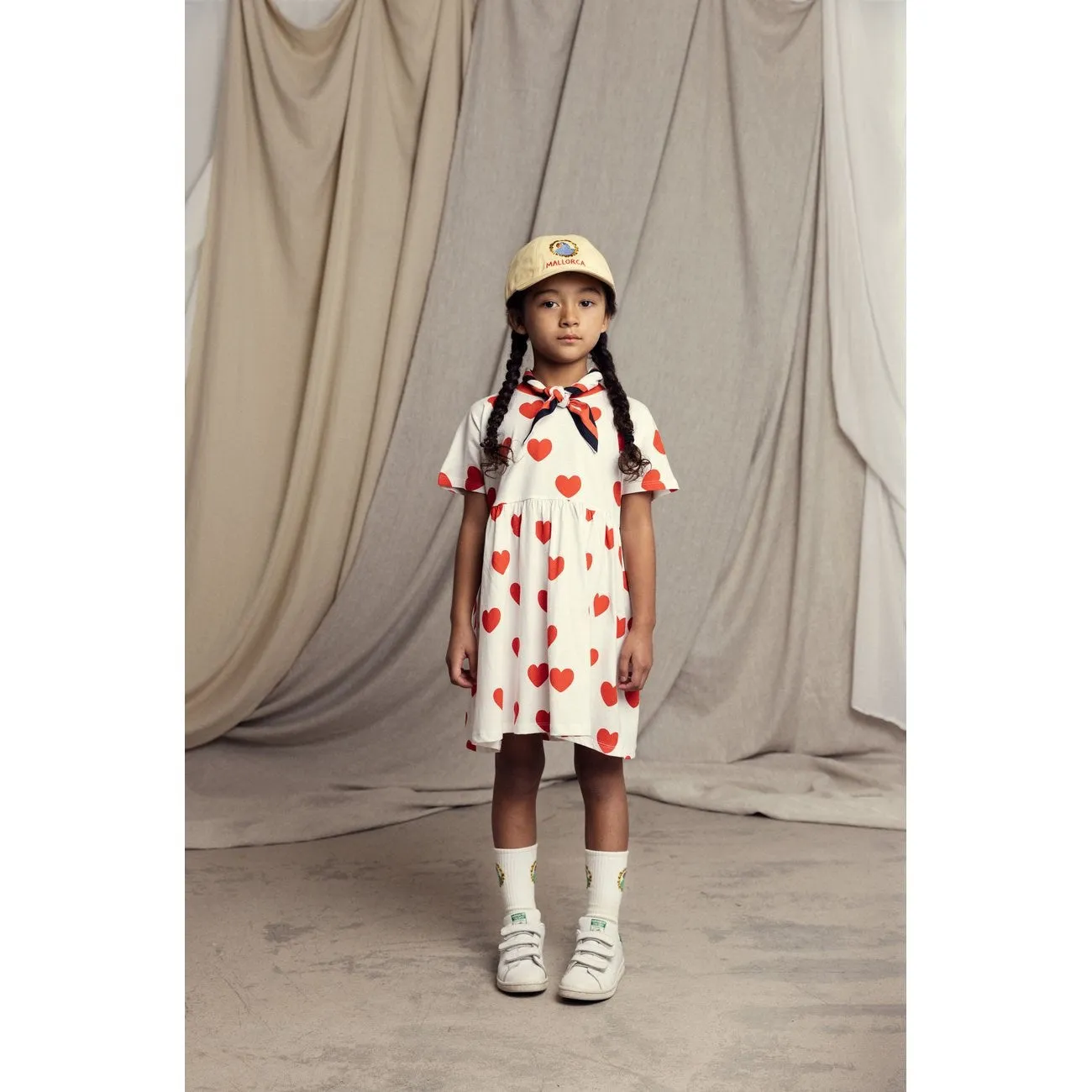 Mini Rodini Yellow Parrot Embroidery Soft Cap