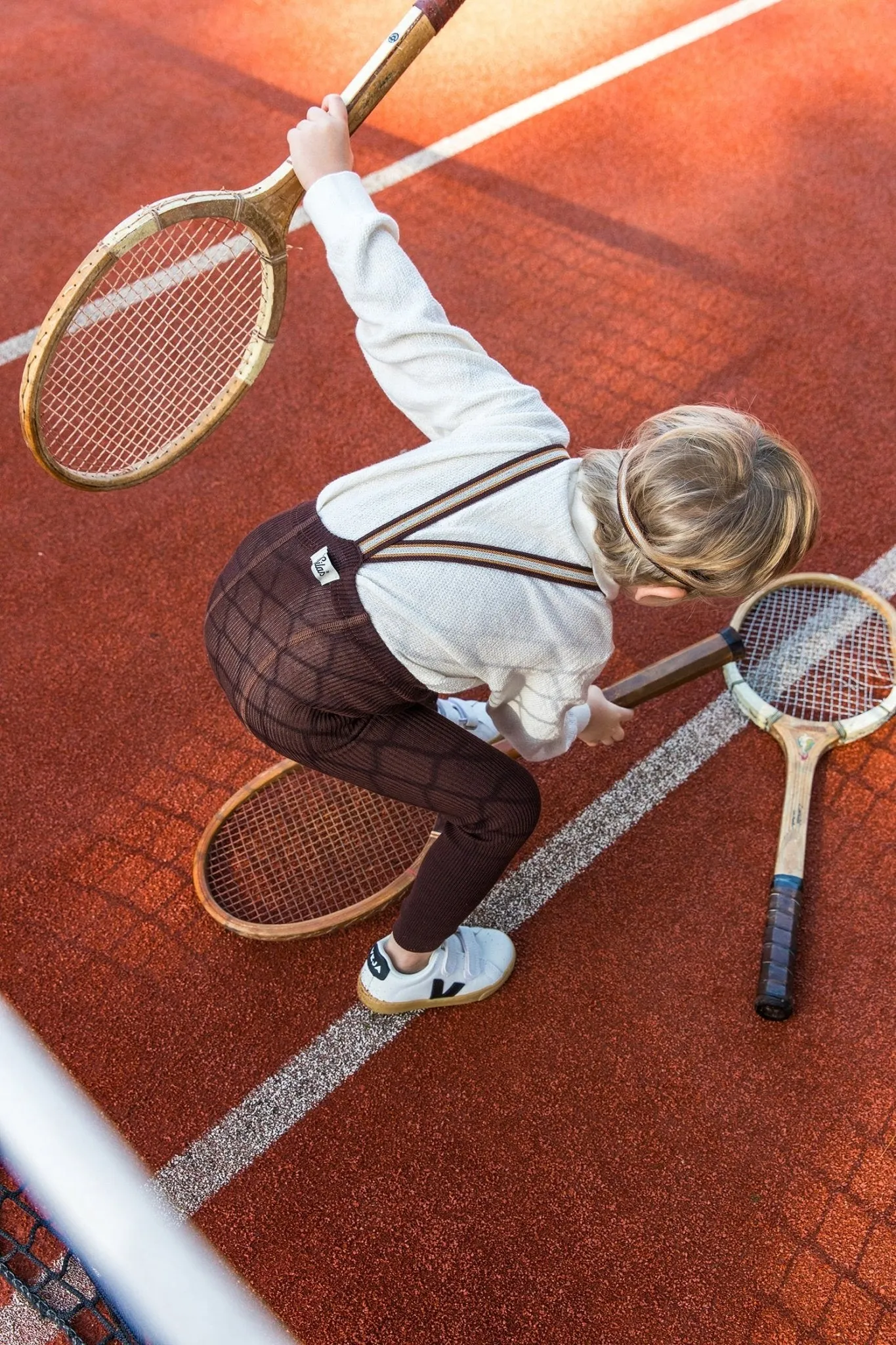 Silly Silas: Retro Ribbed Footless Tights - Chocolate Brown Stripes