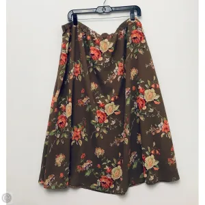 Skirt Maxi By White Stag In Brown, Size: 18