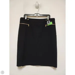 Skirt Midi By Calvin Klein In Black, Size: 16