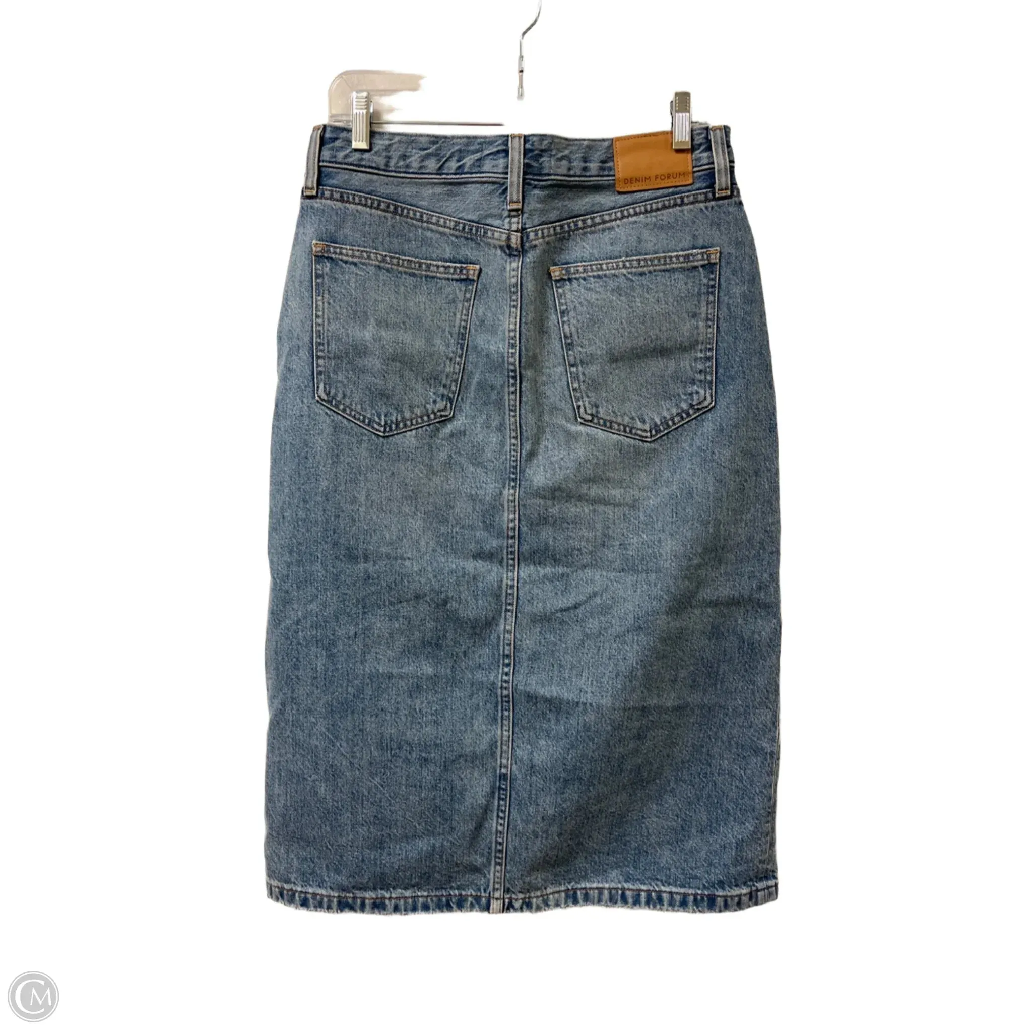 Skirt Midi By Clothes Mentor In Blue Denim, Size: 6