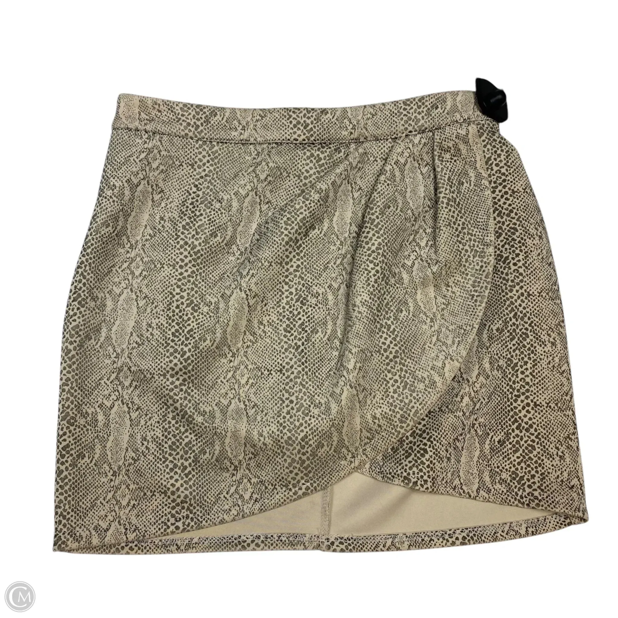 Skirt Mini & Short By Altard State In Snakeskin Print, Size: S