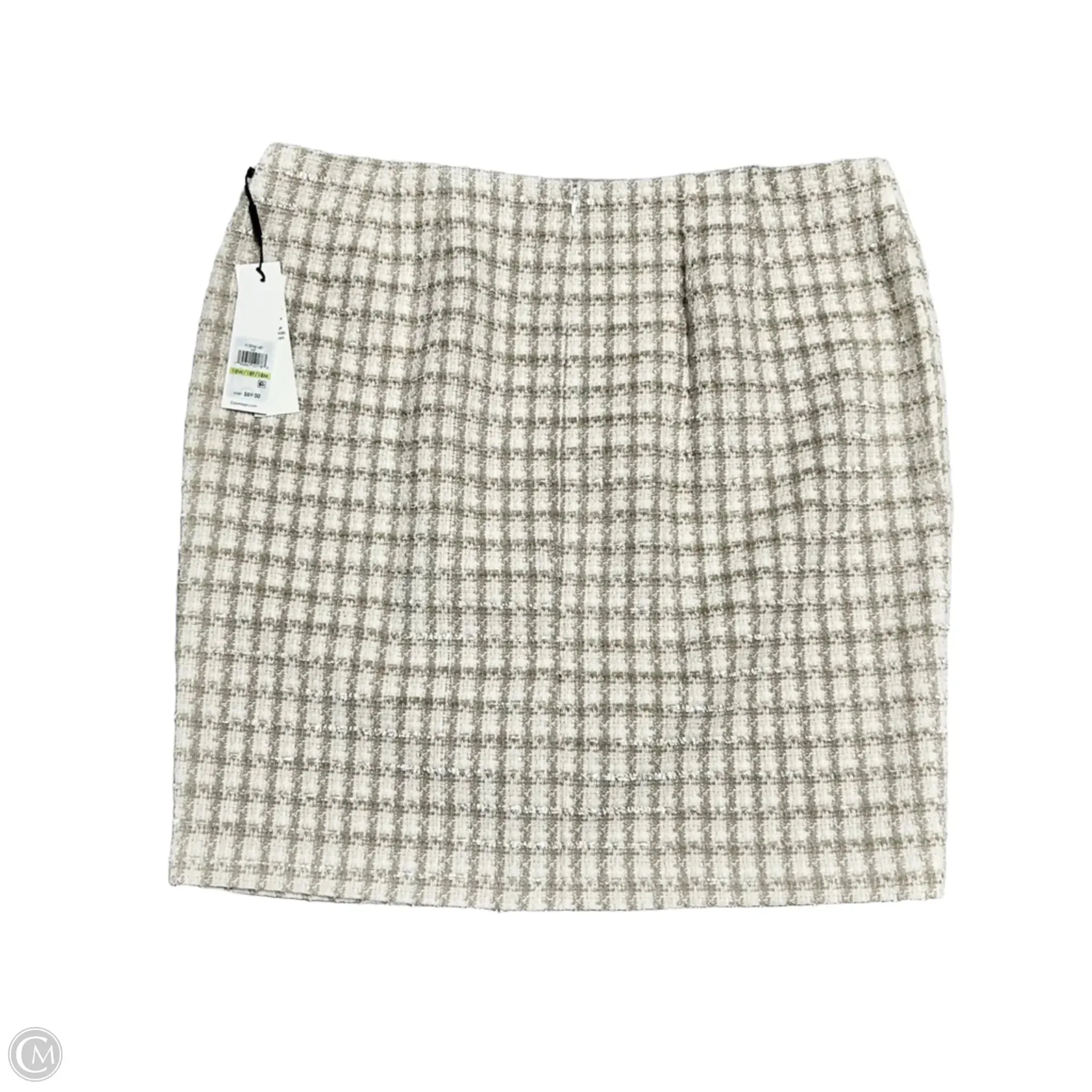 Skirt Mini & Short By Calvin Klein In Cream & White, Size: 18