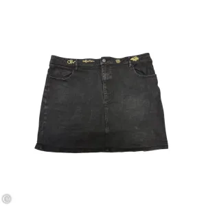 Skirt Mini & Short By Cmc In Black Denim, Size: 20