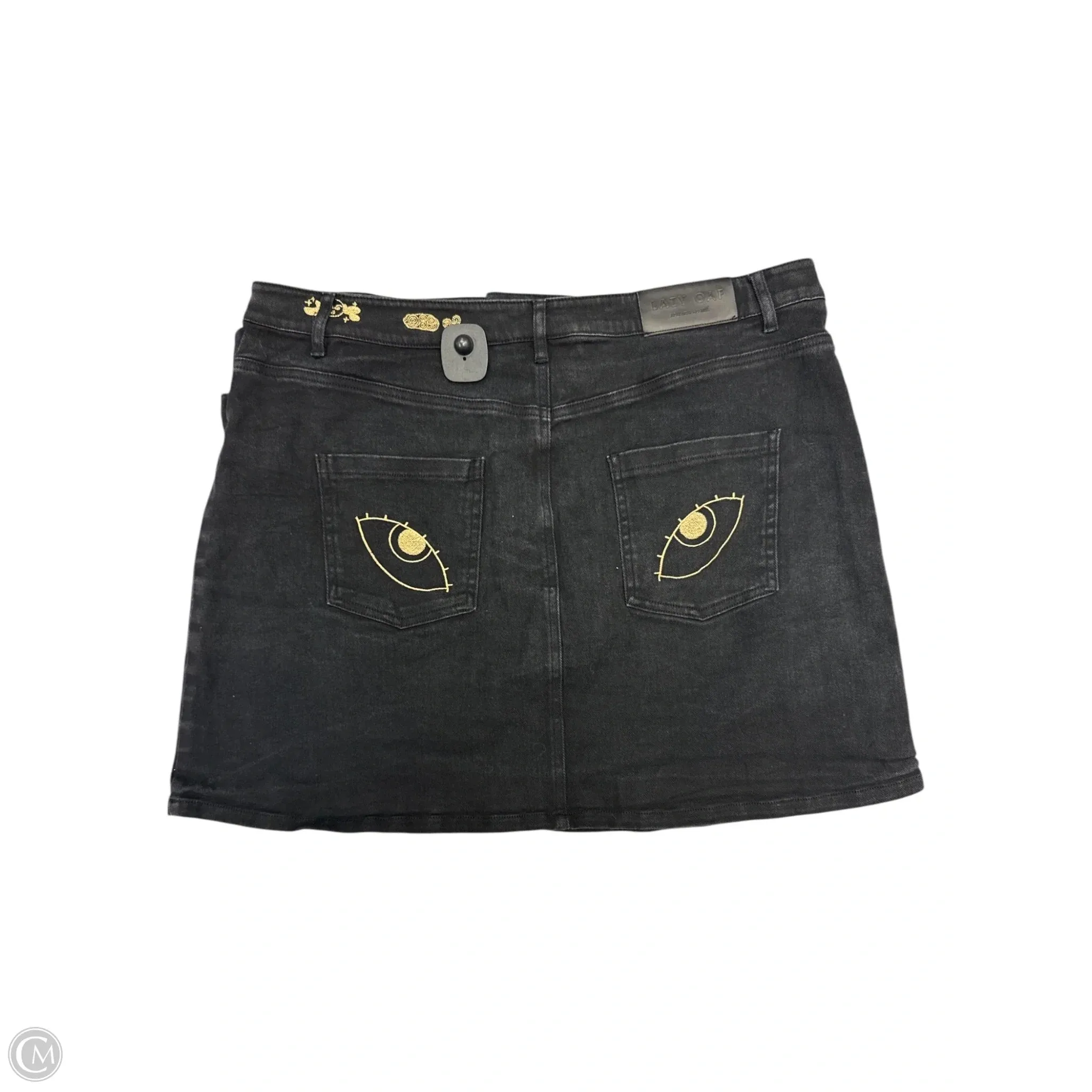 Skirt Mini & Short By Cmc In Black Denim, Size: 20