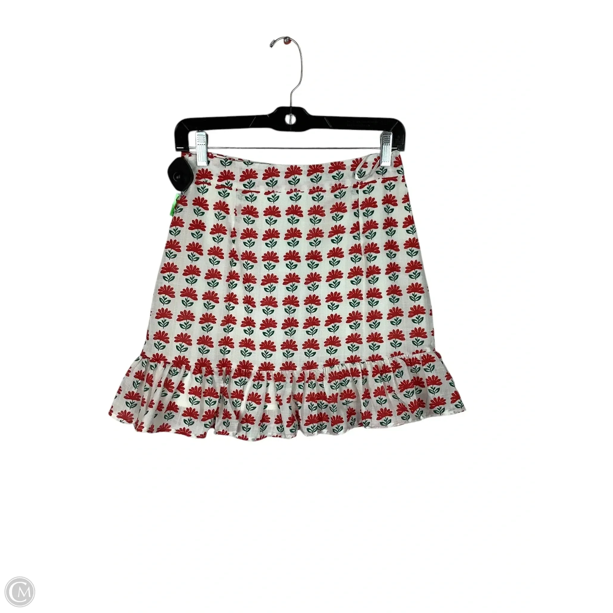 Skirt Mini & Short By Mi Ami In Red & White, Size: S