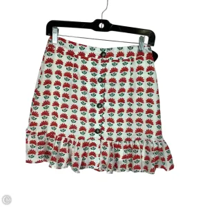Skirt Mini & Short By Mi Ami In Red & White, Size: S