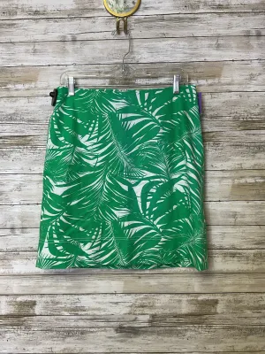 Skirt Mini & Short By Talbots In Green & White, Size:6