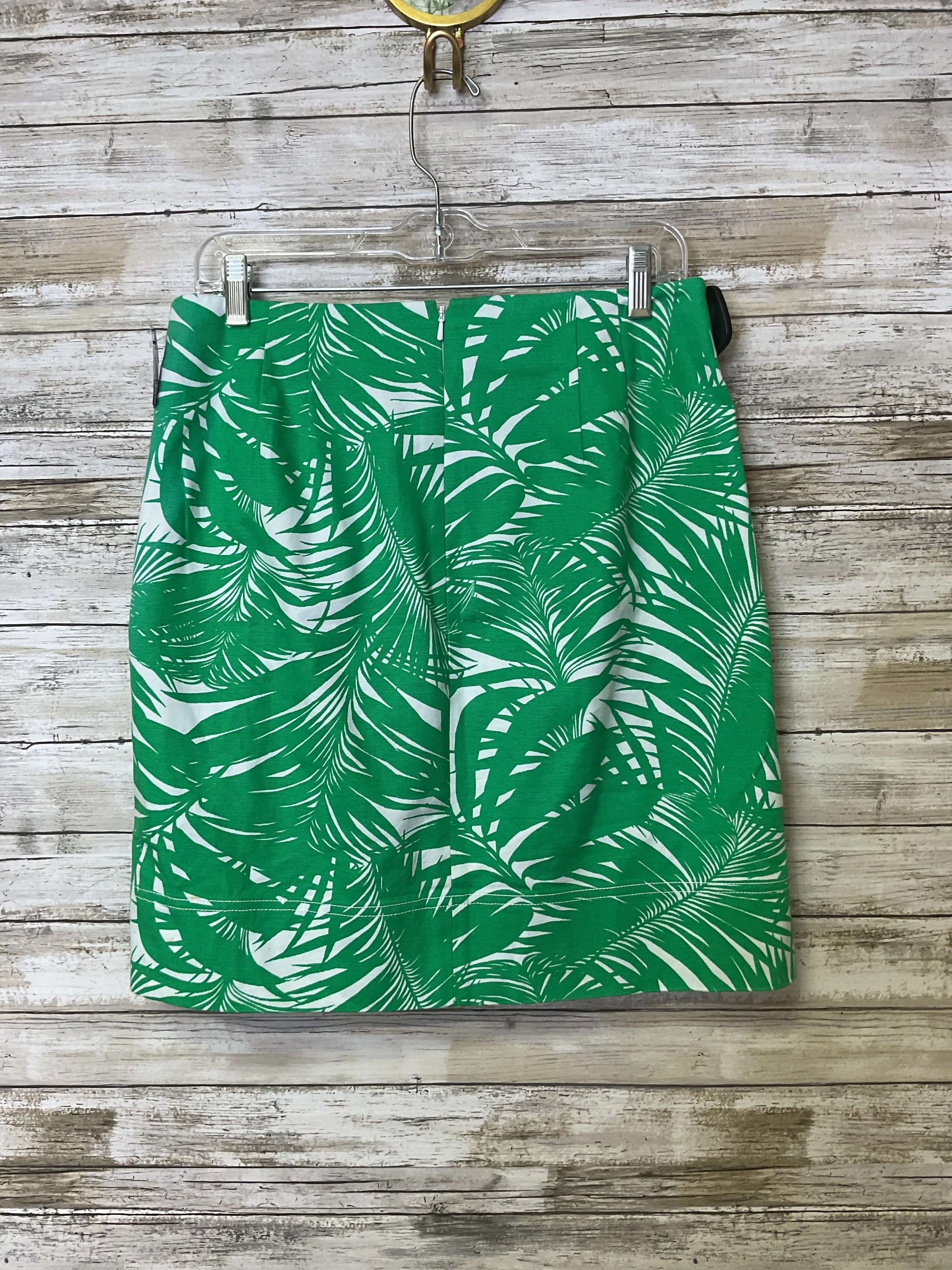 Skirt Mini & Short By Talbots In Green & White, Size:6