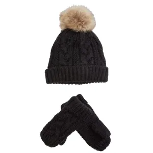 Sofie Schnoor Black Beanie Set