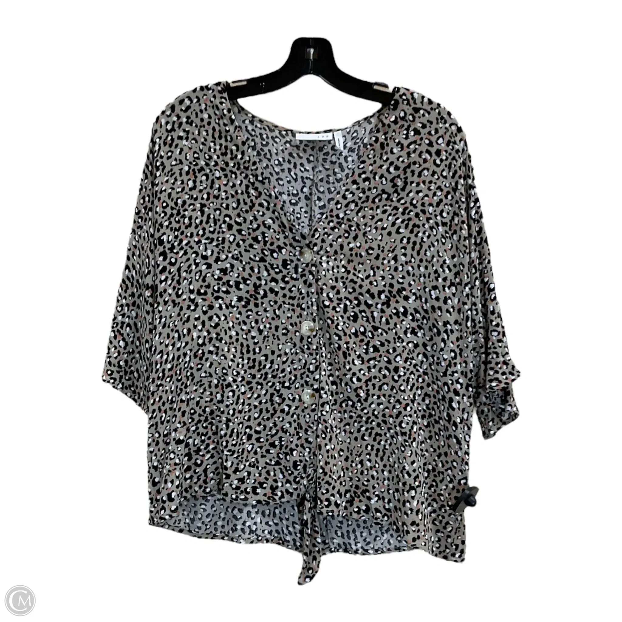 Top 3/4 Sleeve By Clothes Mentor In Animal Print, Size: L