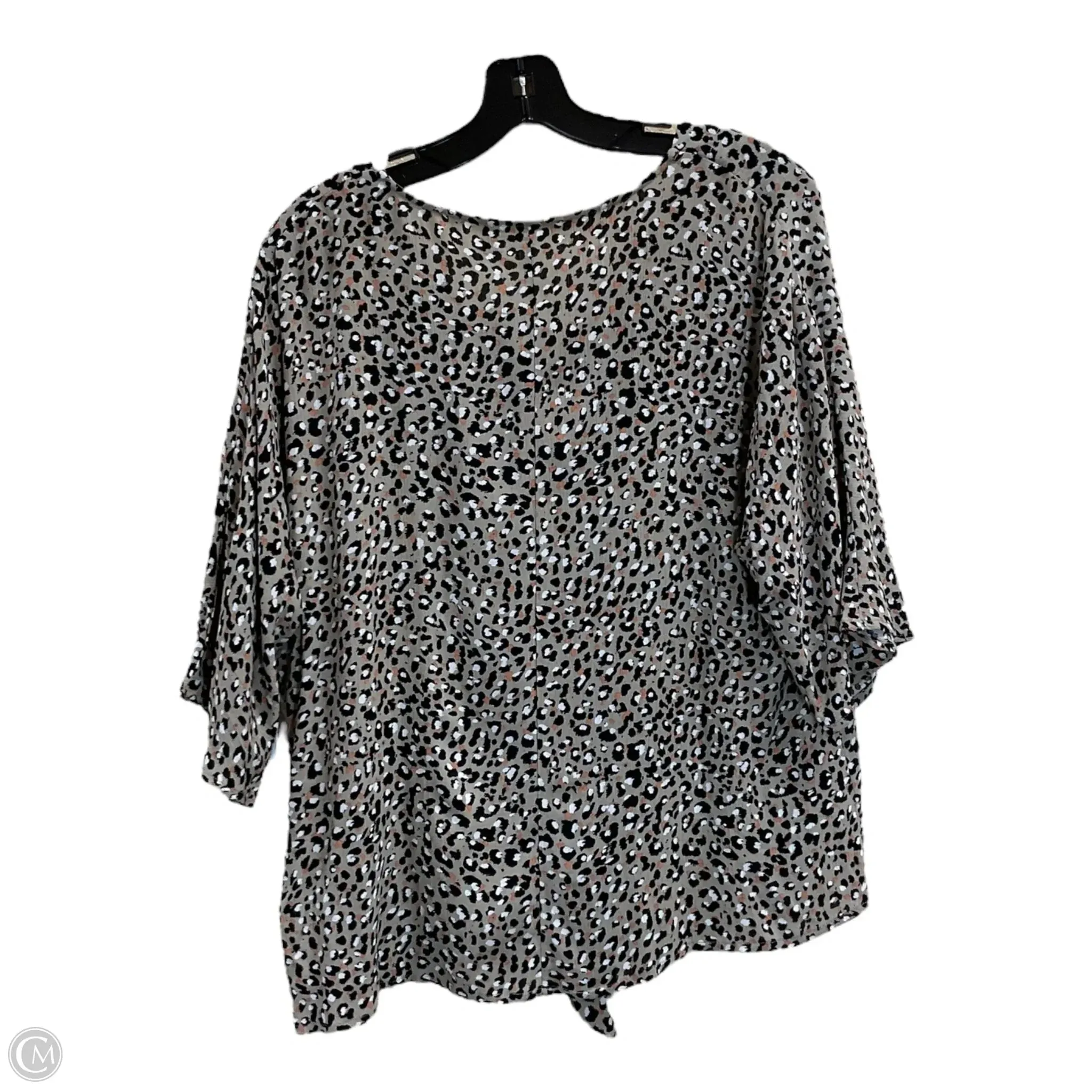 Top 3/4 Sleeve By Clothes Mentor In Animal Print, Size: L