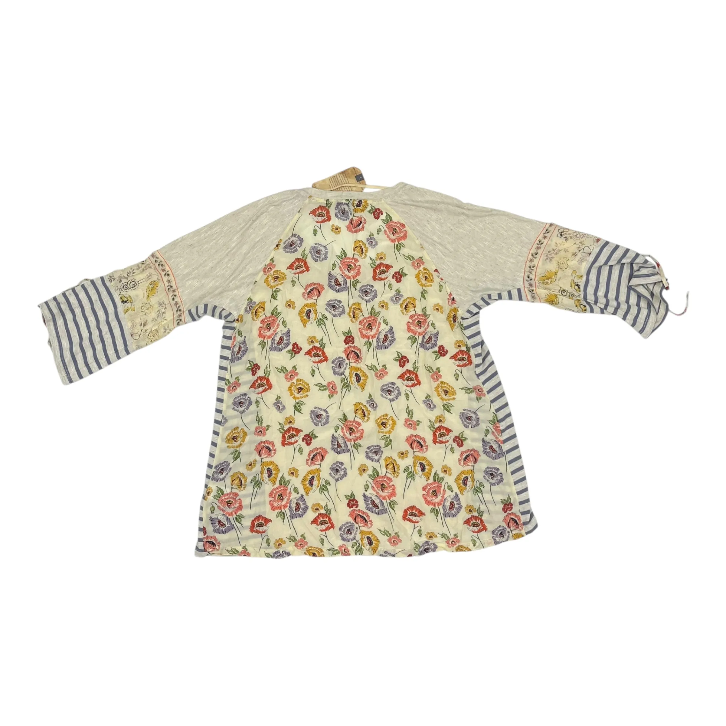 Top 3/4 Sleeve By Democracy In Floral Print, Size:M