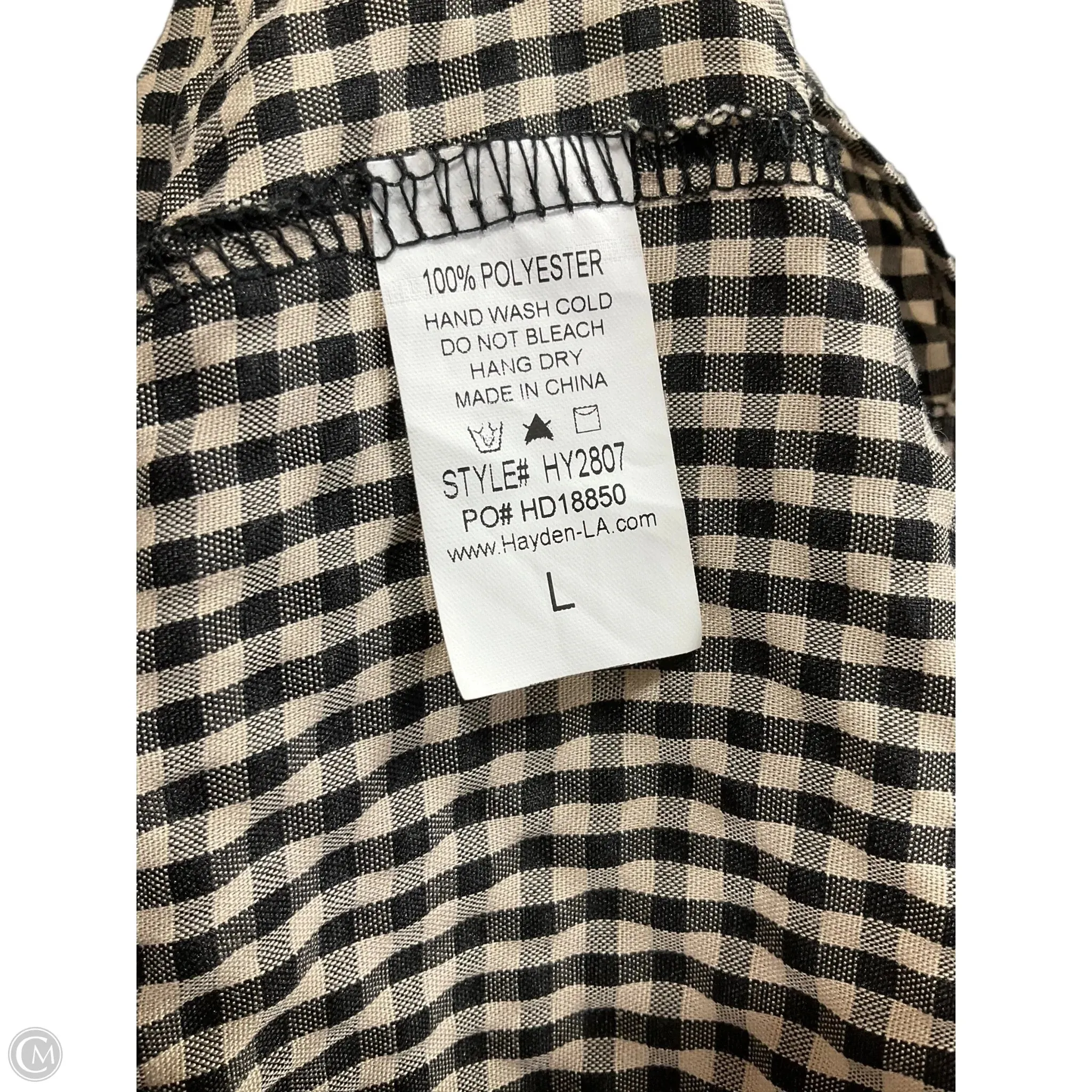 Top 3/4 Sleeve By Hayden La In Plaid Pattern, Size: L