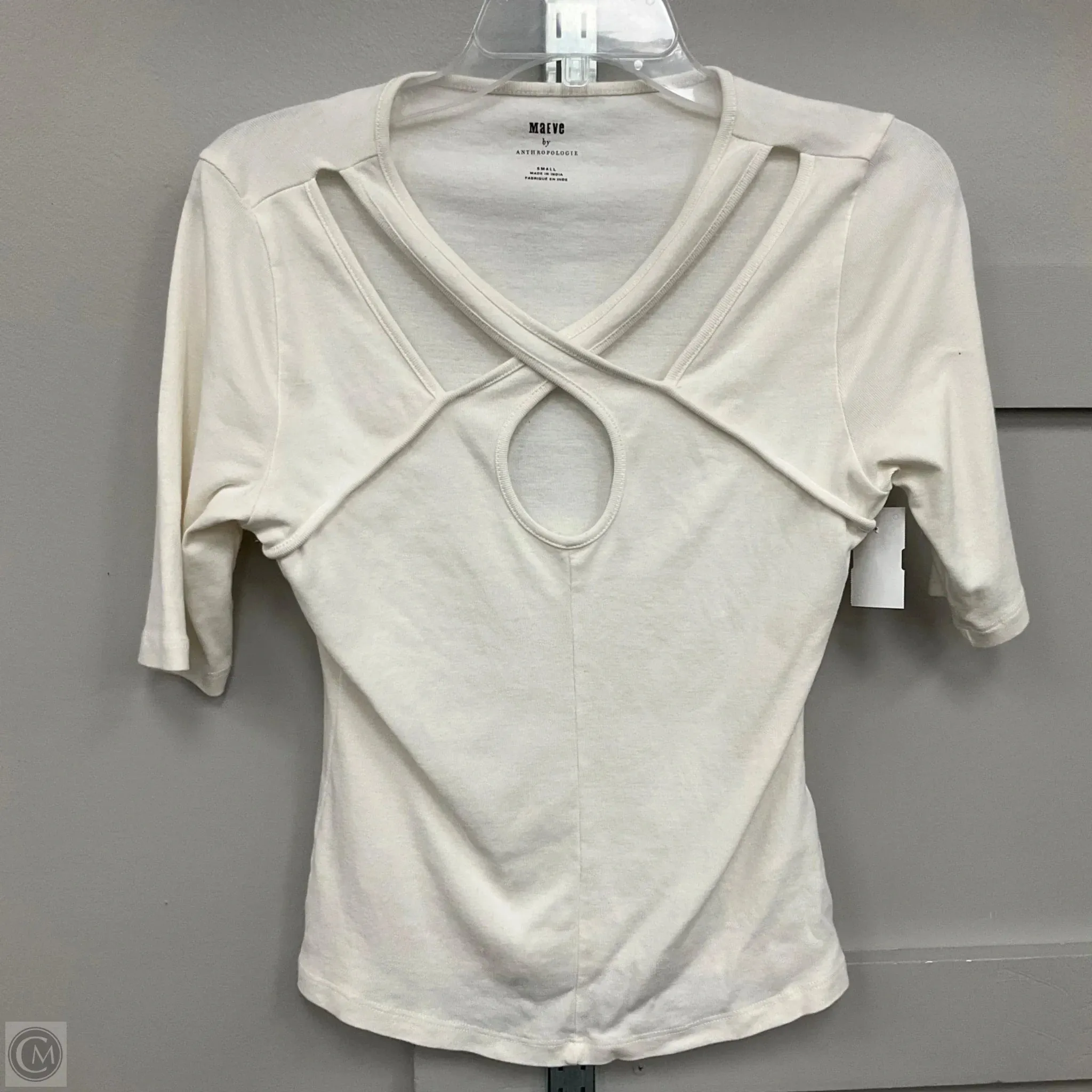 Top 3/4 Sleeve By Maeve In White, Size: S