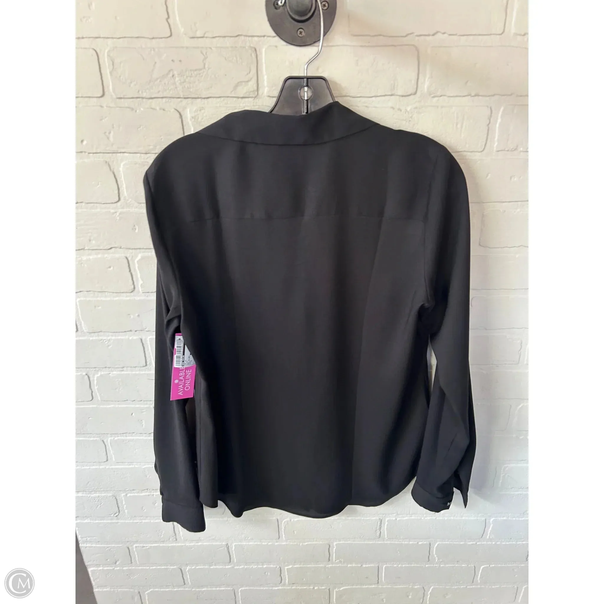 Top Long Sleeve By Ann Taylor In Black, Size: S