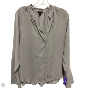 Top Long Sleeve By Ann Taylor In Grey, Size: M