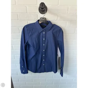 Top Long Sleeve By Banana Republic In Blue, Size: S