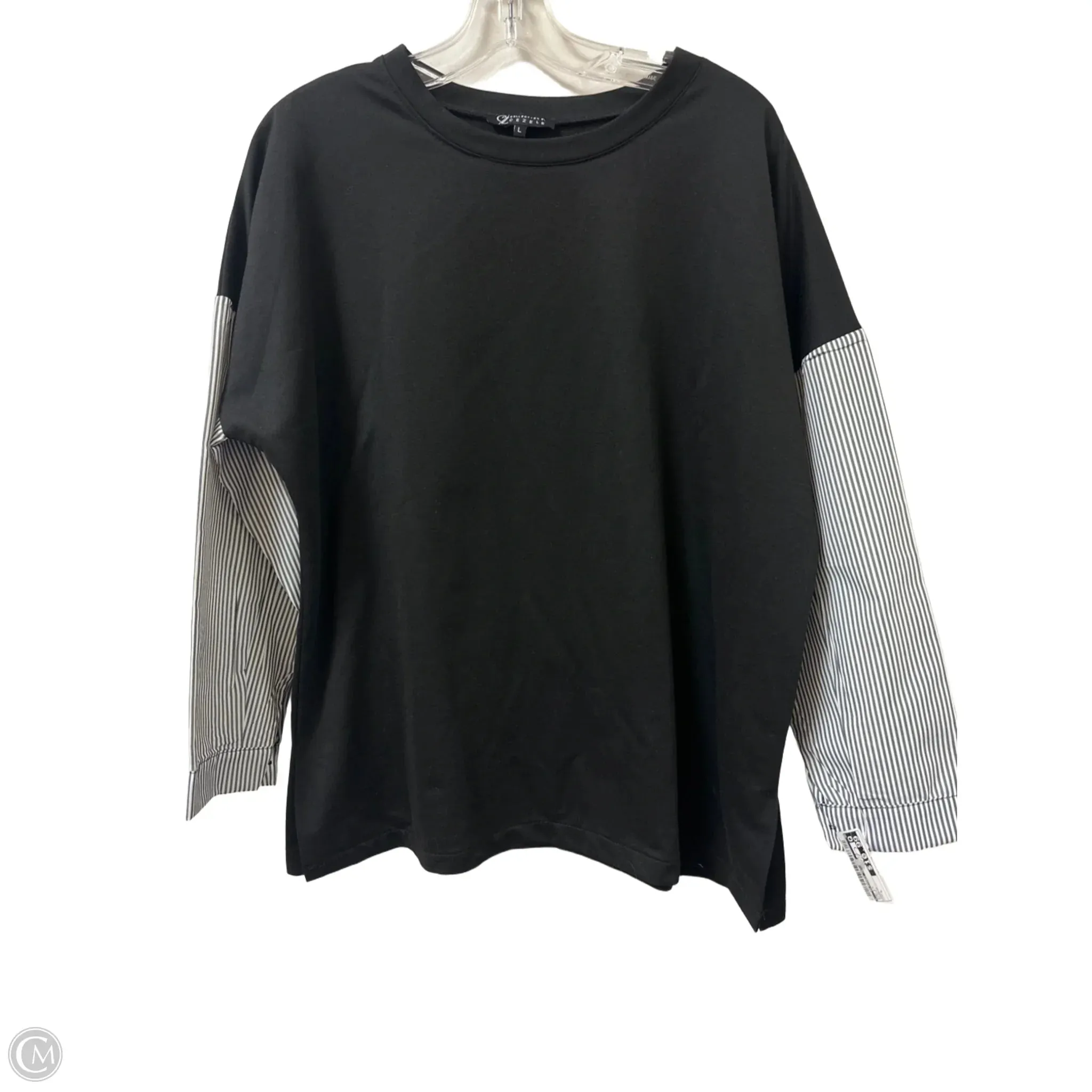 Top Long Sleeve By Clothes Mentor In Black, Size: L