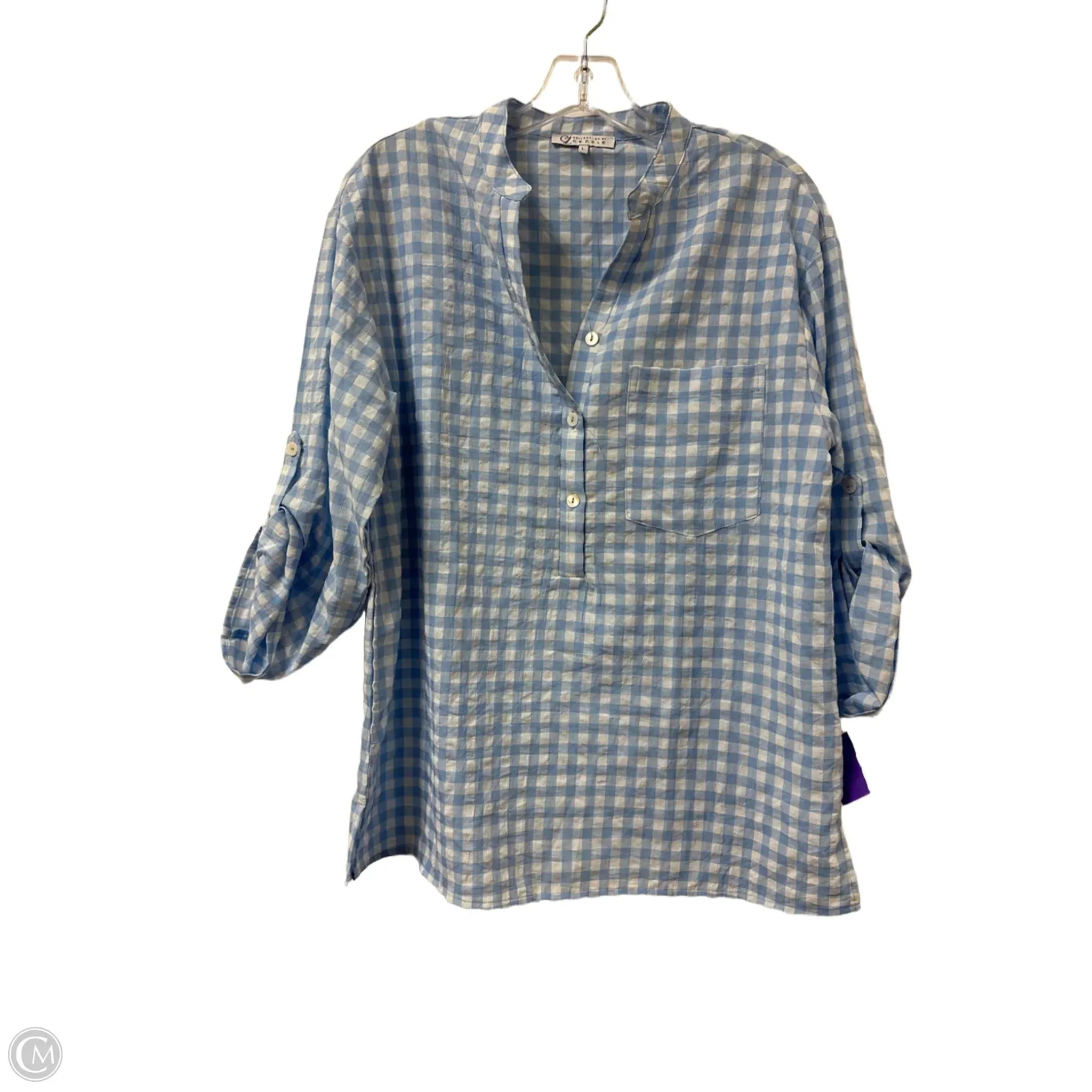 Top Long Sleeve By Clothes Mentor In Blue, Size: L