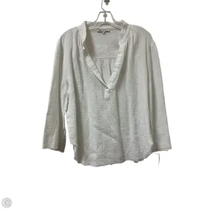 Top Long Sleeve By Clothes Mentor In White, Size: L