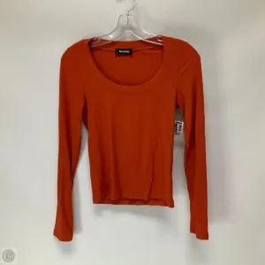 Top Long Sleeve By Cmb In Orange, Size: M