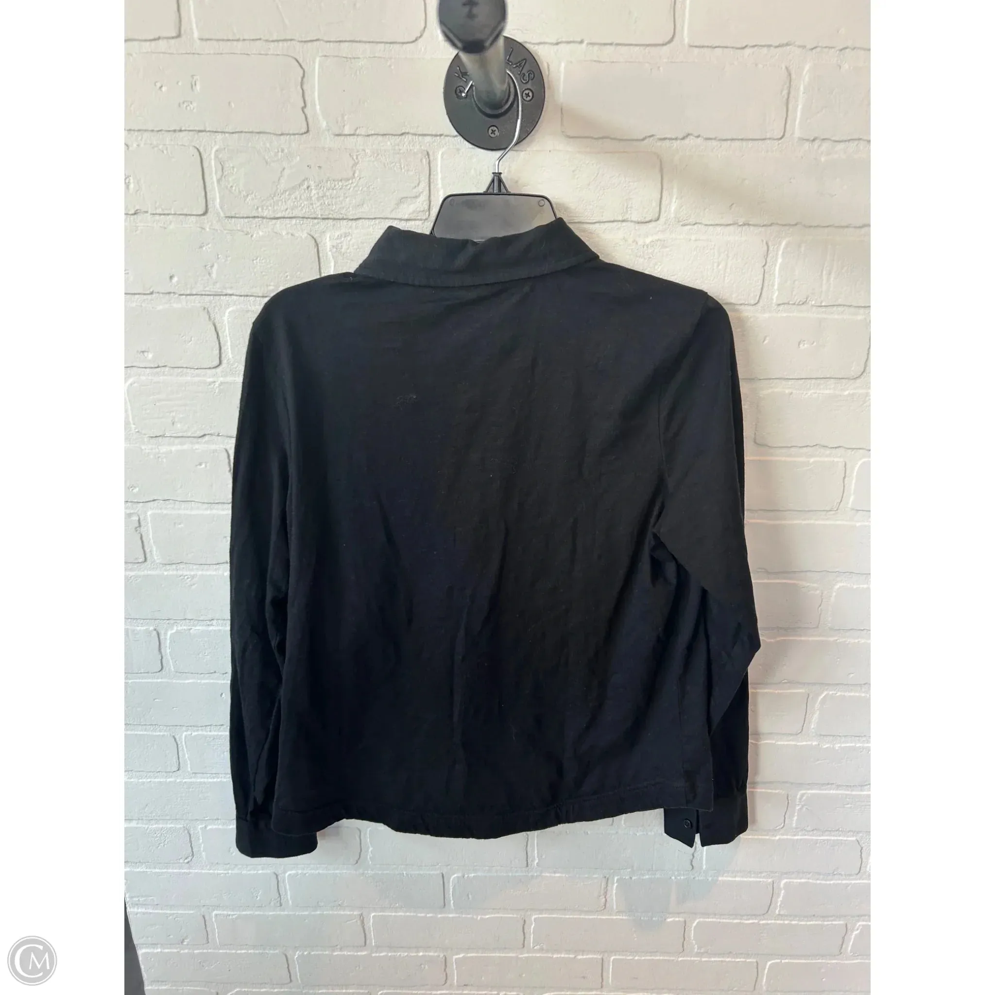 Top Long Sleeve By Cmc In Black, Size: M
