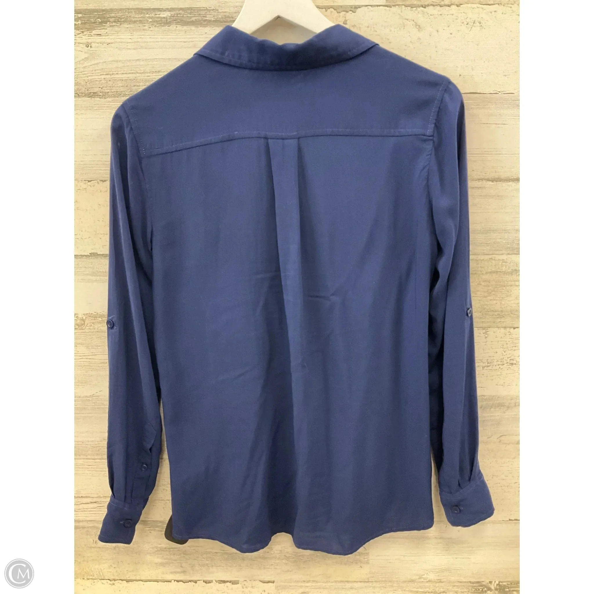 Top Long Sleeve By Dalia Collection In Navy, Size: S