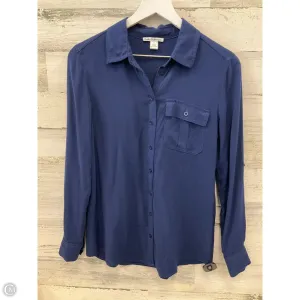 Top Long Sleeve By Dalia Collection In Navy, Size: S