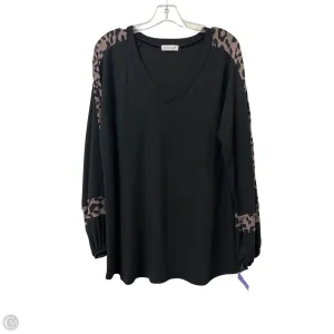 Top Long Sleeve By First Love In Black, Size: L