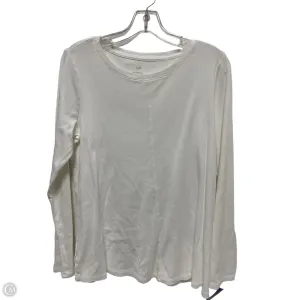 Top Long Sleeve By J. Jill In White, Size: M