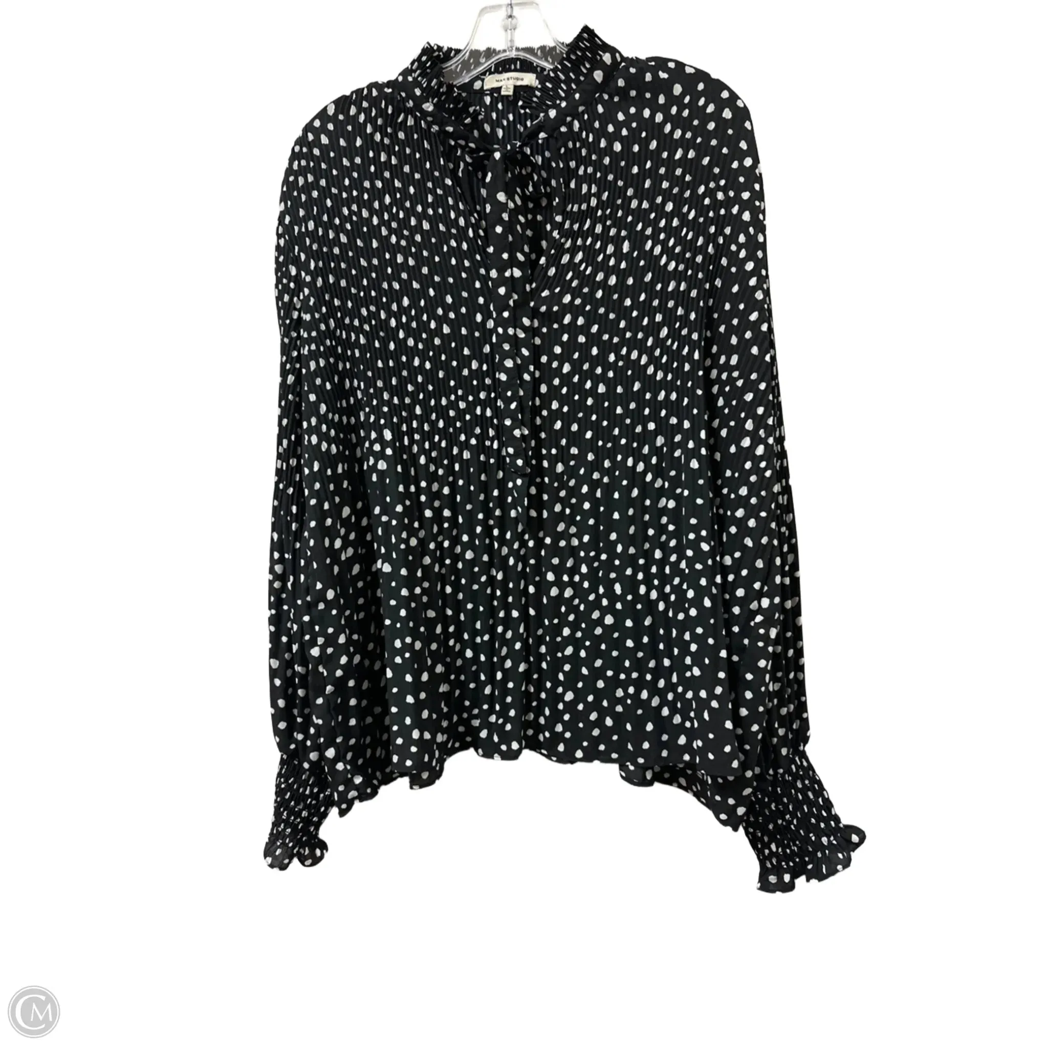 Top Long Sleeve By Max Studio In Black, Size: L