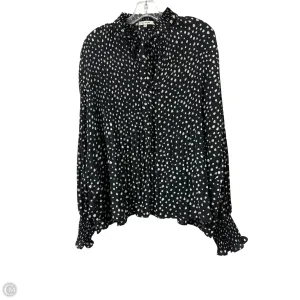 Top Long Sleeve By Max Studio In Black, Size: L