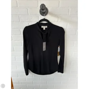 Top Long Sleeve By Michael By Michael Kors In Black & Silver, Size: Xs